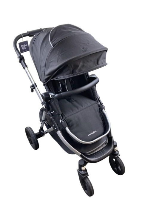 Shop Mockingbird Single 2.0 Stroller, Black, Windowpane, Silver With Black Leather, 2025 at GoodBuy Gear