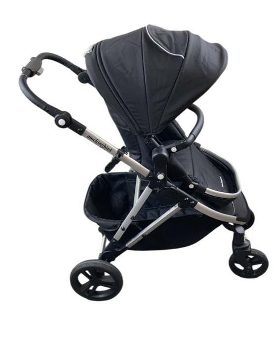 Shop Mockingbird Single 2.0 Stroller, Black, Windowpane, Silver With Black Leather, 2025 at GoodBuy Gear