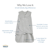 Shop Halo SleepSack Swaddle, Small, Vintage Floral at GoodBuy Gear
