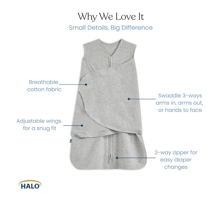 Shop Halo SleepSack Swaddle, Small, Baby Blue at GoodBuy Gear