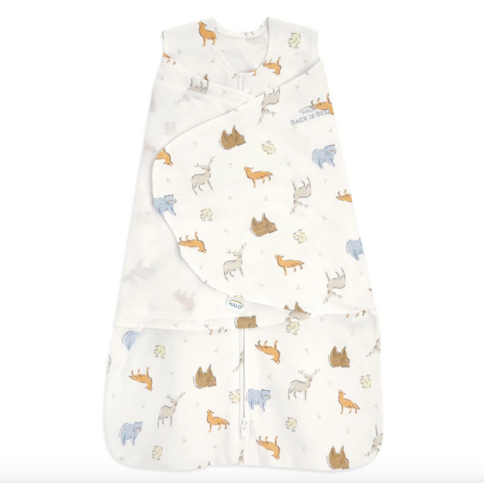 Halo SleepSack Swaddle, Small, Forest Friends
