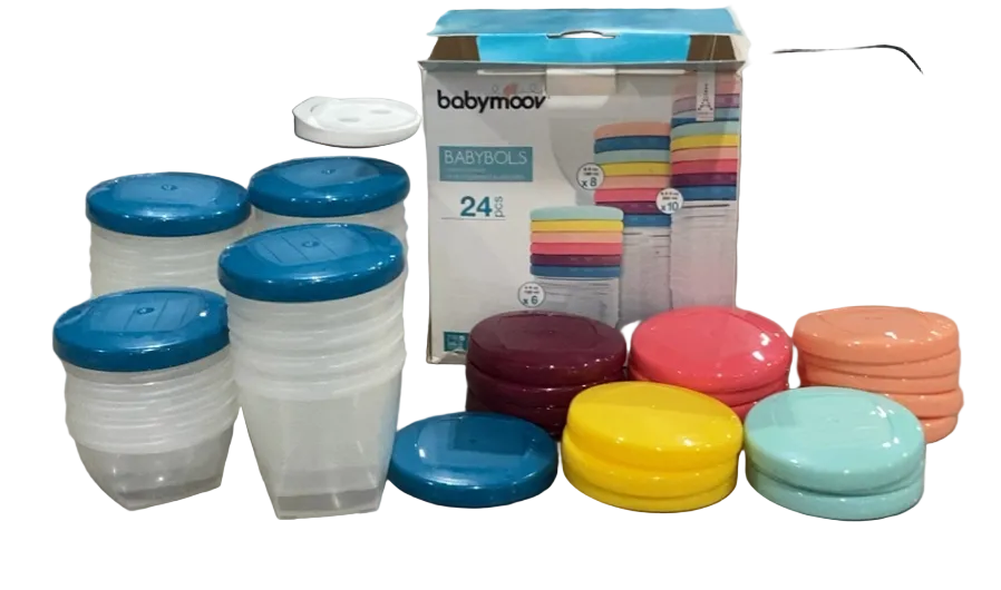 Shop Babymoov Babybols Food Storage, 24 Pack (4oz/6 Pack|6oz/6 Pack|8.45oz/12 Pack) at GoodBuy Gear