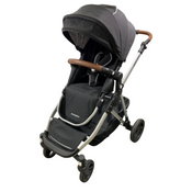 Mockingbird Single to Double 2.0 Stroller, 2025, Black, Silver With Penny Leather, Windowpane