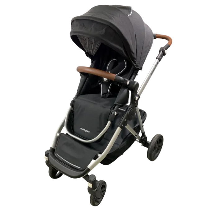 Mockingbird Single to Double 2.0 Stroller, Black, Windowpane, Silver With Penny Leather, 2025