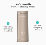 Shop Baby Brezza Super Fast Portable Bottle Warmer, Taupe at GoodBuy Gear