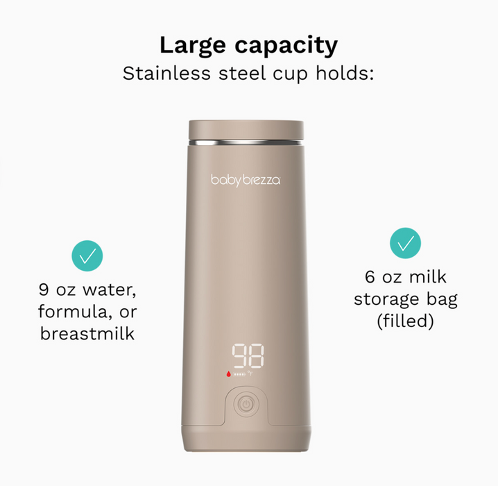 Shop Baby Brezza Super Fast Portable Bottle Warmer, Taupe at GoodBuy Gear