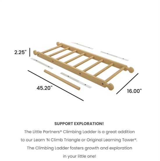 Shop Little Partners Climbing Ladder, Soft White with Natural at GoodBuy Gear