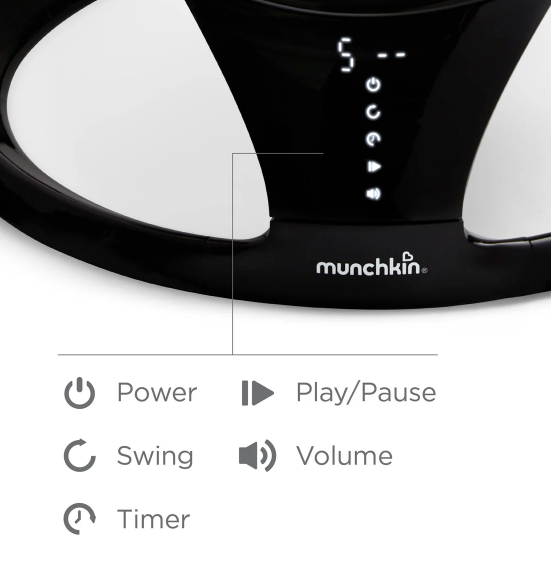 Shop Munchkin Bluetooth Enabled Baby Swing, Black at GoodBuy Gear