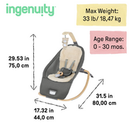 Shop Ingenuity Every Season 2-in-1 Baby Rocker & Seat, Wesley (Grey) at GoodBuy Gear
