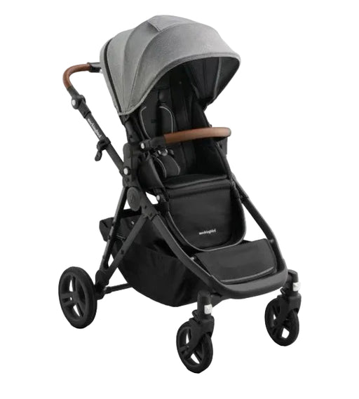 Shop Mockingbird Single to Double 3.0 Stroller, 2025, Heather Grey, Charcoal with Penny Leather at GoodBuy Gear