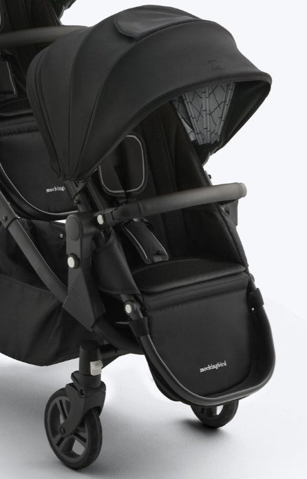 Shop Mockingbird 2nd Seat Kit 3.0, Black Windowpane, Charcoal with Black Leather at GoodBuy Gear