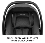 Shop Evenflo Revolve180 LiteMax NXT Rotating Infant Car Seat with SensorSafe and Green & Gentle, 2025, Anchor Gray at GoodBuy Gear