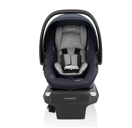 Shop Evenflo Revolve180 LiteMax NXT Rotating Infant Car Seat with SensorSafe and Green & Gentle, 2024, Beau Navy at GoodBuy Gear