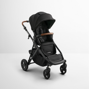 Shop Mockingbird Single to Double 3.0 Stroller, 2026, Charcoal with Penny Leather, Solid Black at GoodBuy Gear
