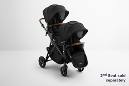 Shop Mockingbird Single to Double 3.0 Stroller, 2026, Charcoal with Penny Leather, Solid Black at GoodBuy Gear