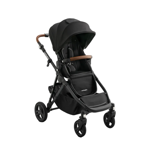 Shop Mockingbird Single to Double 3.0 Stroller, 2025, Charcoal with Penny Leather, Solid Black at GoodBuy Gear