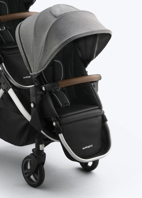 Shop Mockingbird 2nd Seat Kit 3.0, Heather Grey, Silver with Penny Leather at GoodBuy Gear