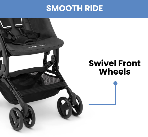Delta Children The Clutch Travel Stroller, 2025, Black