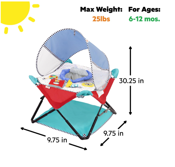 Bright Starts Pop 'N Jump Portable Activity Jumper, Sweet Treats