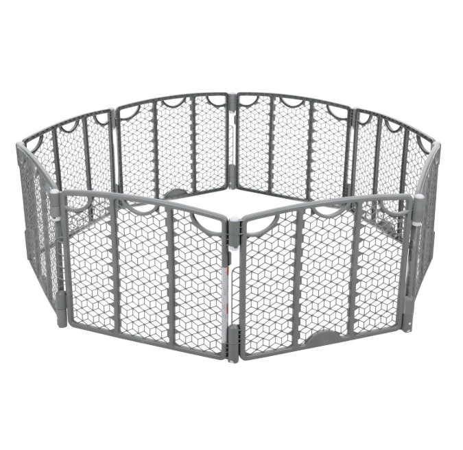 Shop Evenflo Versatile Play Space Adjustable Play Area, 8 Panel, Cool Gray at GoodBuy Gear