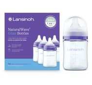 Shop Lansinoh Natural Wave Glass Baby Bottles 4 pack, 5 oz at GoodBuy Gear