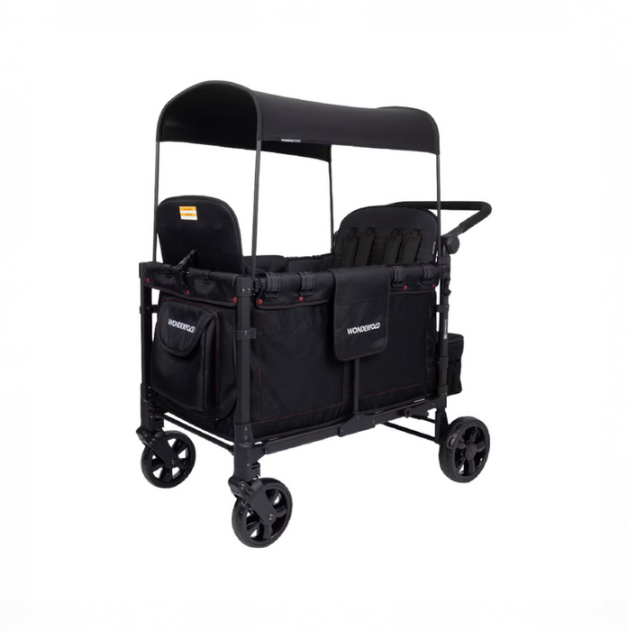 Wonderfold W4 Luxe Pro Stroller Wagon, 2025, Jet Black