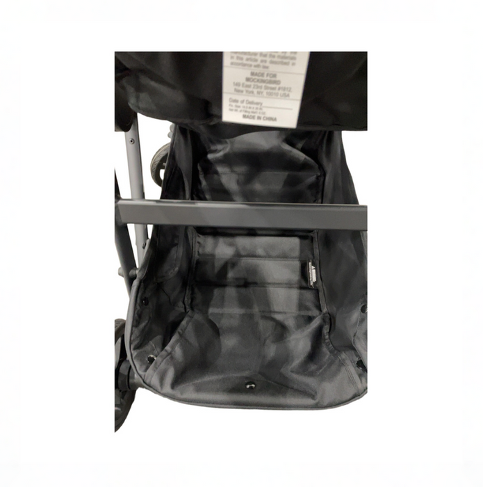 Mockingbird Single to Double 3.0 Stroller, 2025, Charcoal with Penny Leather, Solid Black