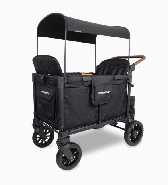 Wonderfold W4 Luxe Pro Stroller Wagon, 2025, Jet Black