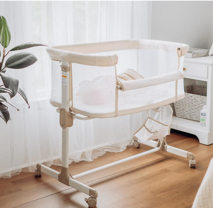 Fodoss Bedside Crib, Beige