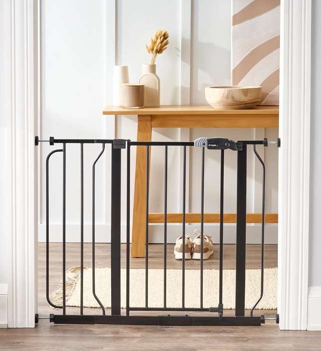 Regalo Easy Step 38.5-Inch Extra Wide Walk Thru Baby Gate, Black