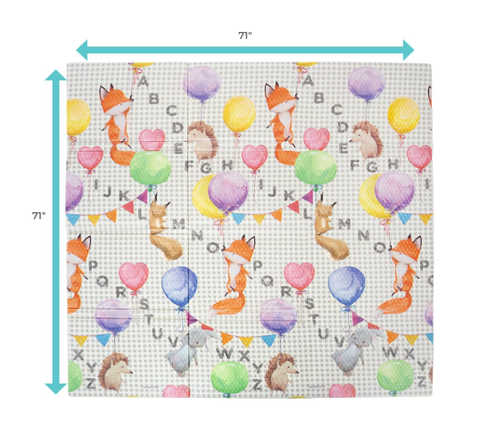 Toddleroo By North States Foldable Padded Play Mat, ABC Balloon ...