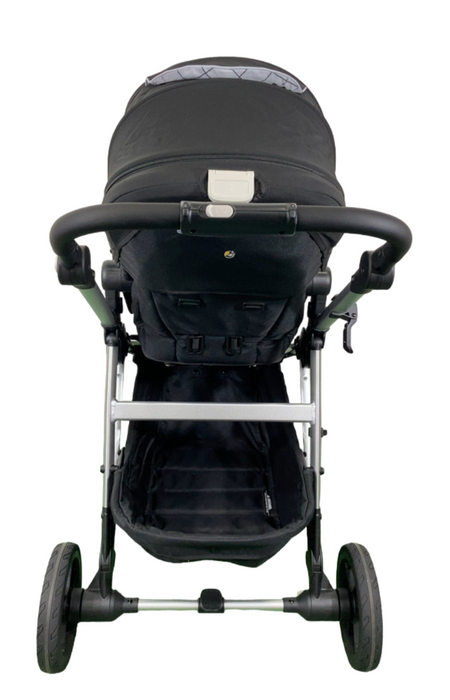 Shop Mockingbird Single to Double 2.0 Stroller, 2024, Black, Silver With Black Leather, Windowpane at GoodBuy Gear