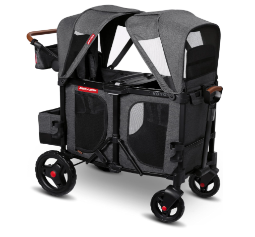 Radio Flyer Voya XT Stroller Wagon, 2 Seats, High Sides