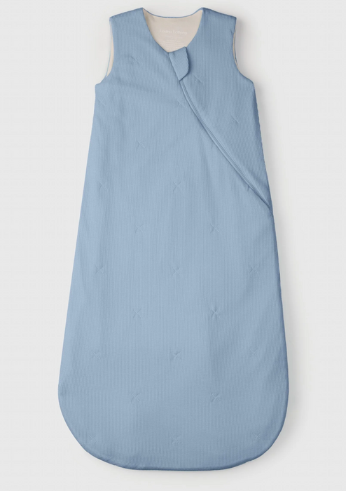 LouLou Lollipop Tencel Sleep Bag, 0-6 Months, 1.0 TOG, Smoke Blue, Waffle