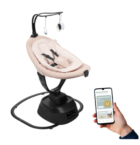 Shop Babymoov Swoon Evolution Smart Baby Swing, Cream/Black at GoodBuy Gear
