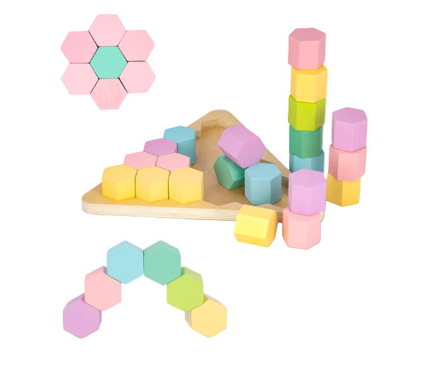 Joy2b Hexablox, Sorbet, 21 Piece Set