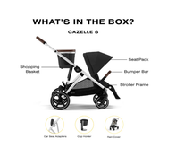 Shop Cybex Gazelle S Modular Stroller, Moon Black, Taupe Frame, 2024 at GoodBuy Gear