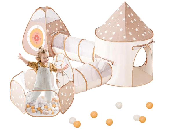Shop Tiny Land Play Tunnel and Ball Pit 5 Piece, Peachskin fabric at GoodBuy Gear
