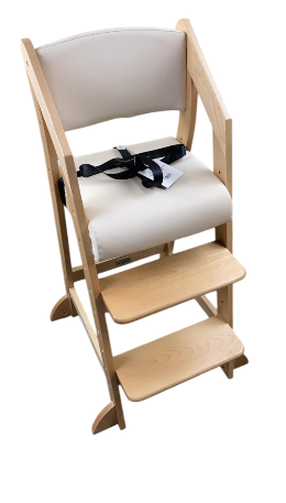 My Happy Helpers Countertop Dine and Grow High Chair, White and Varnish