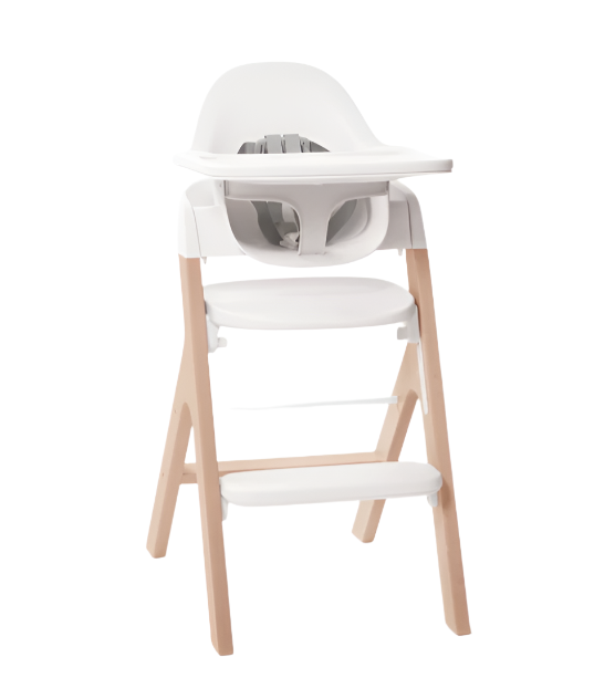 Shop Mockingbird High Chair, 2.0, Pebble Beech, White at GoodBuy Gear