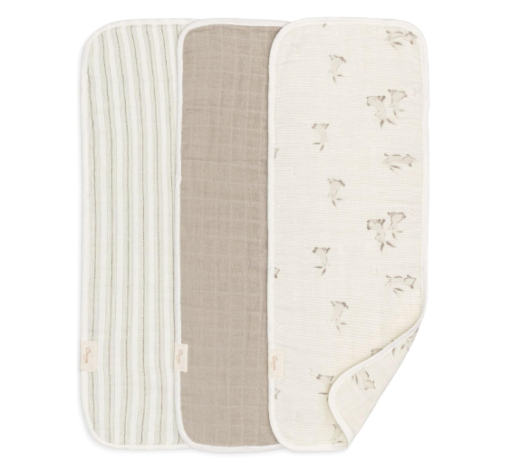 Shop Crane Baby Organic Muslin Baby Burp Cloths, Bunny at GoodBuy Gear
