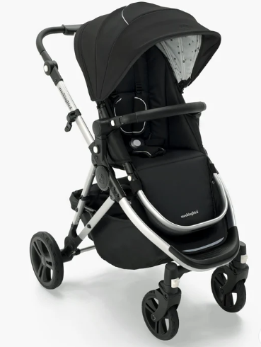 Shop Mockingbird Single 2.0 Stroller, Black, Watercolor Drops, Silver With Black Leather, 2025 at GoodBuy Gear
