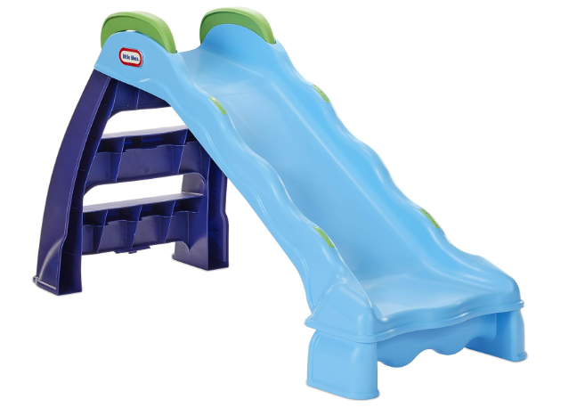 Little Tikes 2-in-1 Indoor-Outdoor Wet or Dry Slide, Blue