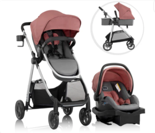 Shop Evenflo Omni Plus Modular Travel System, 2024, Shasta Pink at GoodBuy Gear