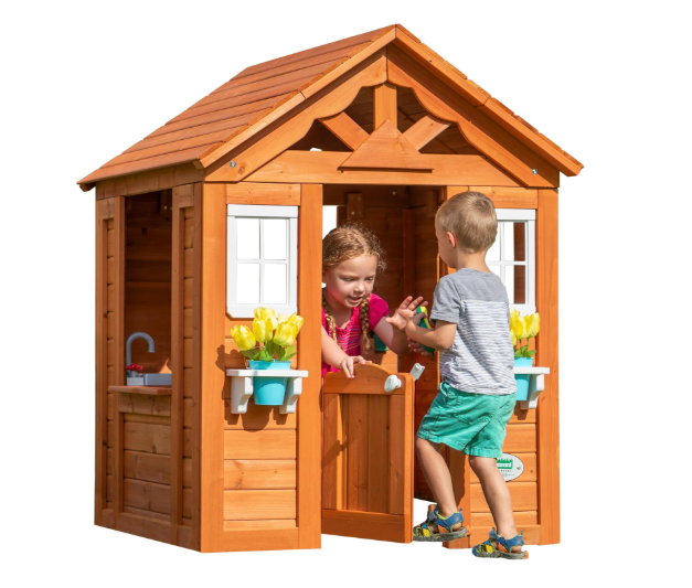 Shop Backyard Discovery Timberlake Wooden Playhouse, 65314 at GoodBuy Gear