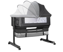 Shop Yadaqe Portable Bedside Sleeper Bassinet, Dark Gray at GoodBuy Gear