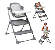 Shop The First Years Happy Heights High Chair & Toddler Tower, Grey at GoodBuy Gear