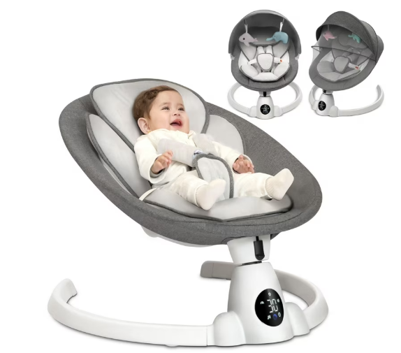 Shop Babyeap Smart Electric Swing with Bluetooth, Grey at GoodBuy Gear