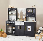 Shop Tiny Land Iconic Wooden Play Kitchen, Black at GoodBuy Gear