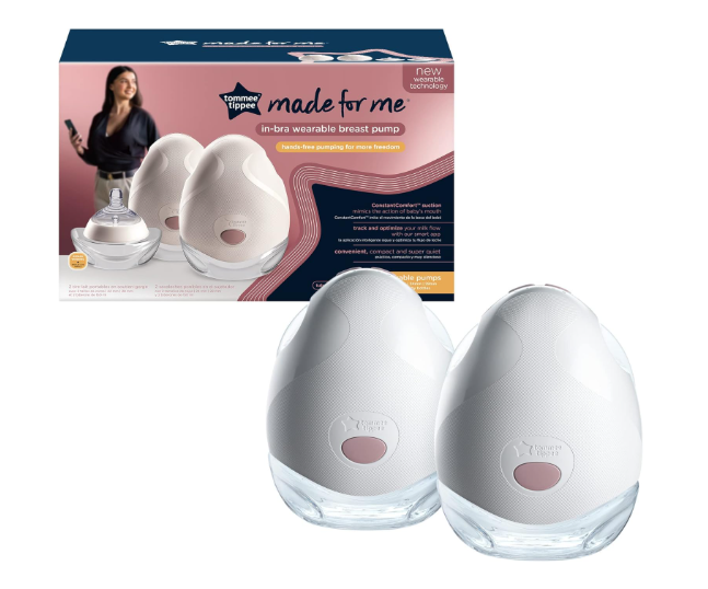 Tommee Tippee Made For Me Wearable Breast Pump, White, Double
